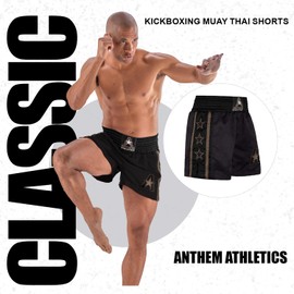 Anthem Athletics Muay Thai - Pantalones cortos de boxeo para hombres y mujeres, 50/50 Classic Infinity Resolute, Clásico - Ghost Army, 3X-Large