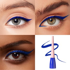 Boobeen Liquid Eyeliner Pen, Coloured Eyeliner, Waterproof and Smudgeproof, Eyeliner Ink Pen with Precision Tip for Bold Eye Looks (Dark Blue, 1 Piece)