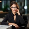 FEISEDY Stylish Reading Glasses for Woman Men Trendy Retro Double