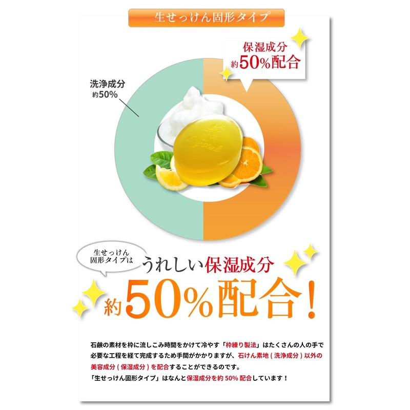 Mikakan Lemon Raw Soap, Solid Type, 3.2 oz (90 g),