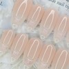 Baby Boomer Heart Handmade Nail Tips - Almond S /