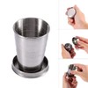 S/M/L Stainless Steel Folding Cup Portable Stackable Folding Cup for