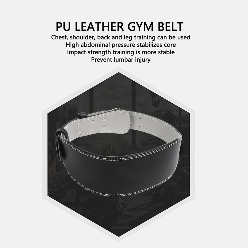 Weight Lifting Belt PU Leather Lumbar Back Support Thickened Powerlifting