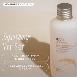 The Face Shop Rice & Ceramide - Tónico Facial de Arroz y Ceramidas, 150 ml - Hidratante intensivo y reparador para piel seca y opaca - K-beauty origin