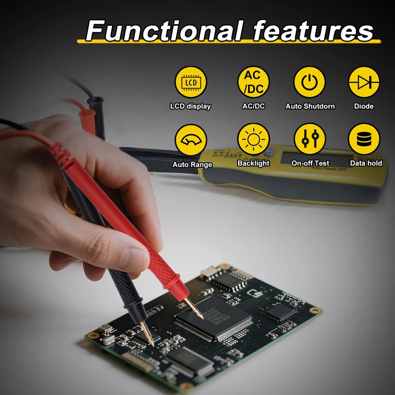 Digital SMD Clip Meter Measurement Resistance Capacity Voltage Multimeter Resistance