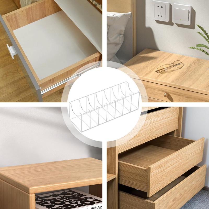 Belt Organizer,Acrylic Belt Storage Holder with Compartments | Clear Belt