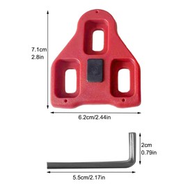 Lightweight Bike Cleats 9 Degree Float System Shock Pedal Three-Hole Bike Shoes Bike Pedal Anti-Skateboard,Indoor Cycling & Road Bike Bicycle Cleat Set