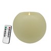 CVHOMEDECO. Moon Sphere Wax LED Dancing Flame Candle Ball Battery