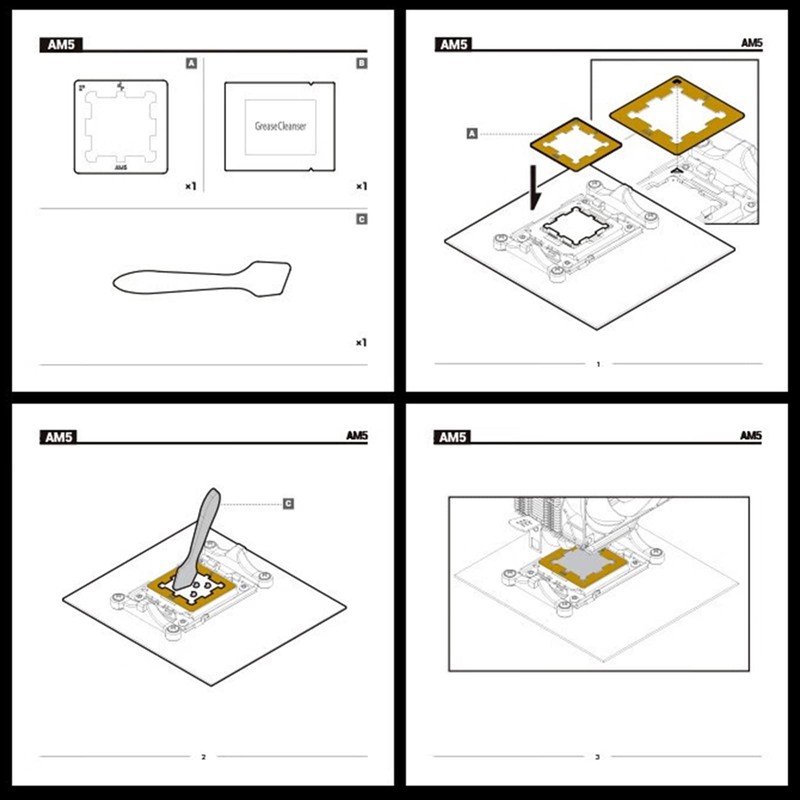 HYROOY AM5 CPU Contact Frame CPU Bend Correction Mounting Buckle