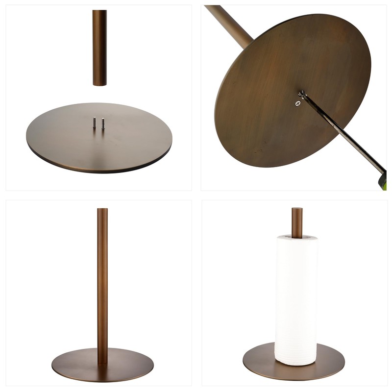 PEROPROS Paper Towel Holder Countertop, Weighted Freestanding Paper Roll Holders