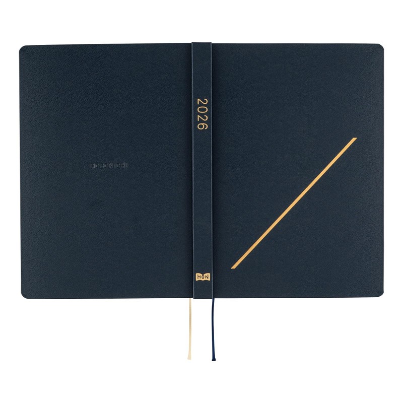 Hobonichi Techo HON A5 2026 - Slash (Navy) (English, January