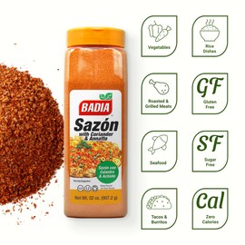 Badia Sazon with Coriander and Annatto, 32 oz - Latin Flavor Spice Blend for Cooking, Rice, Meats & Stews