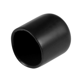 TOP-VIGOR 20Pcs Rubber End Caps Black, 15mm ID Round Flexible Screw End Caps Thread Protectors, Vinyl Bolt Covers Rubber Covers for Screws, Tubes, Cables, Wires, etc