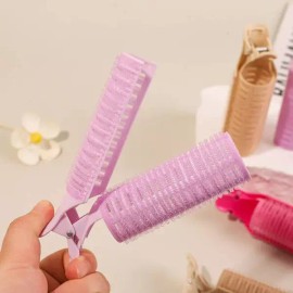 Product Detail Reference 2개입 에어 뱅스 컬링 롤러 모발 뿌리 높이기 볼륨감 부여 두꺼운 머리와 얇은 모두에 적합한 헤어 디자인 [녹색] 2-Pack Air Bangs Curling Roller for Adding Volume and Lifting Roots, Suitable for Both Thick and Thin Hair [Green]