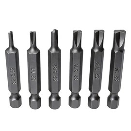 6-Piece Type G Clutch Bits Set, 1/4 Inch Hex Shank Clutch Head Screwdriver Power Bits, S2 Steel, Compatible with Vintage American Cars and Mobile Home Repair