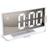 Digital Alarm Clock LED Mirror Screen USB Charging Automatic Dimming
