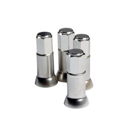 Pilot Universal Valve Caps Silver Set of 4
