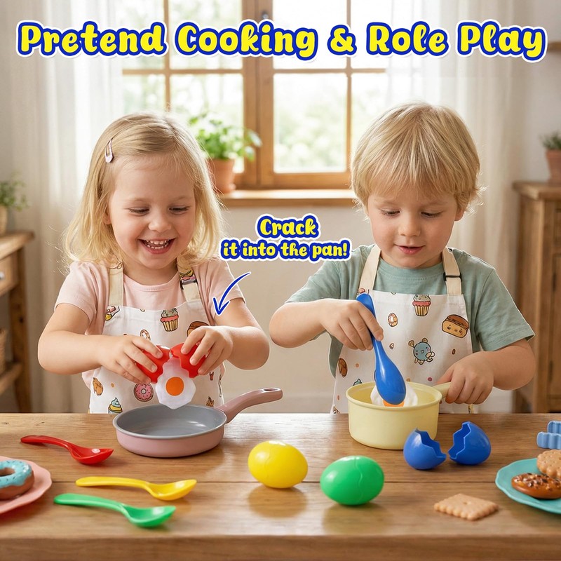 LovesTown Egg Spoon Race Game Set for Outdoor Yard Party