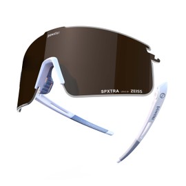 Powster Sports Cycling Sunglasses for Men and Women Interchangeable Six coated lenses UV 400 TR90 Protection Sunglasses Large PhaBlackWhite