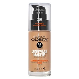 Revlon Base de Maquillaje ColorStay Make Up Cutis Mixto/Graso, Natural Beige, 30 ml