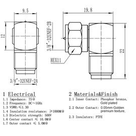 onelinkmore RG6 Adapter Right Angle Coax Connector, F Type Coaxial 90 Degree Elbow Golden Premium Texture Coax Male to Female Cable Connector for Wall Plates, Wall Mounted TV,Coaxial Cable Pack of 2