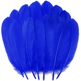 Ballinger Royal Blue Large Goose Feather Bulk for Crafts,120Pcs,6-8inch