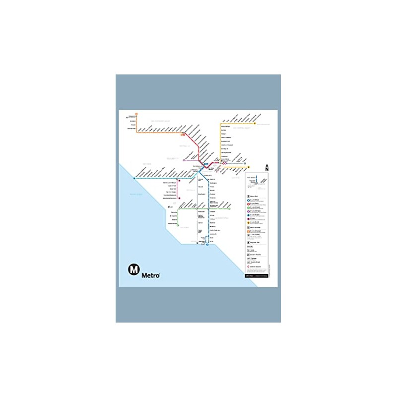 24x36 gallery poster, Los Angeles Metro Rail and Metro Transitway