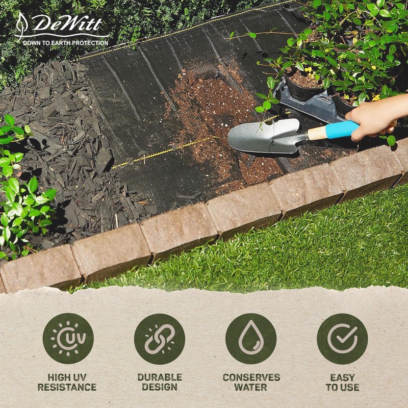 Dewitt Sunbelt Woven Ground Cover, 3.2 oz, Black, 3' x