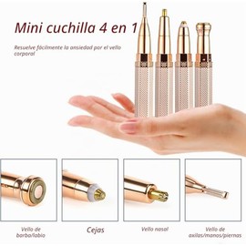 4 en 1 Depiladora Facial Mujer, Recortadora EléCtrica de Cejas