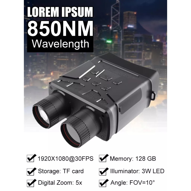 Night Vision Binoculars Digital Trail Camera Digital Zoom Image &