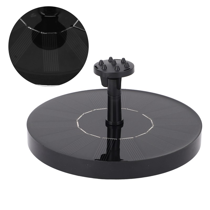 Solar Fountain Low Noise Multi Nozzles Waterproof Floating Fountain for