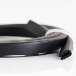 1/4"x 3/8"-Automotive Door U Shape Weather Stripping Trim-Fits Gap 1/16"-Flexible PVC Material Edge Protector-Durable and Removable for Car Boats,Trucks,RVs,Machinery and More-Black (5ft)