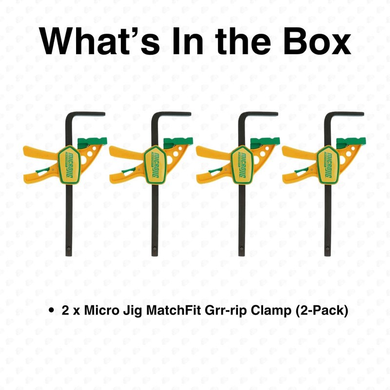 Micro Jig MatchFit Grr-Rip Clamp with Easy One-Handed Operation and