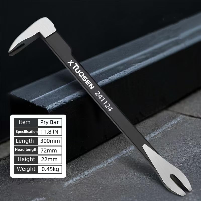 BUSKPOK Pry Bar, 11.8" Cats Paw Nail Puller, Mini Crowbar