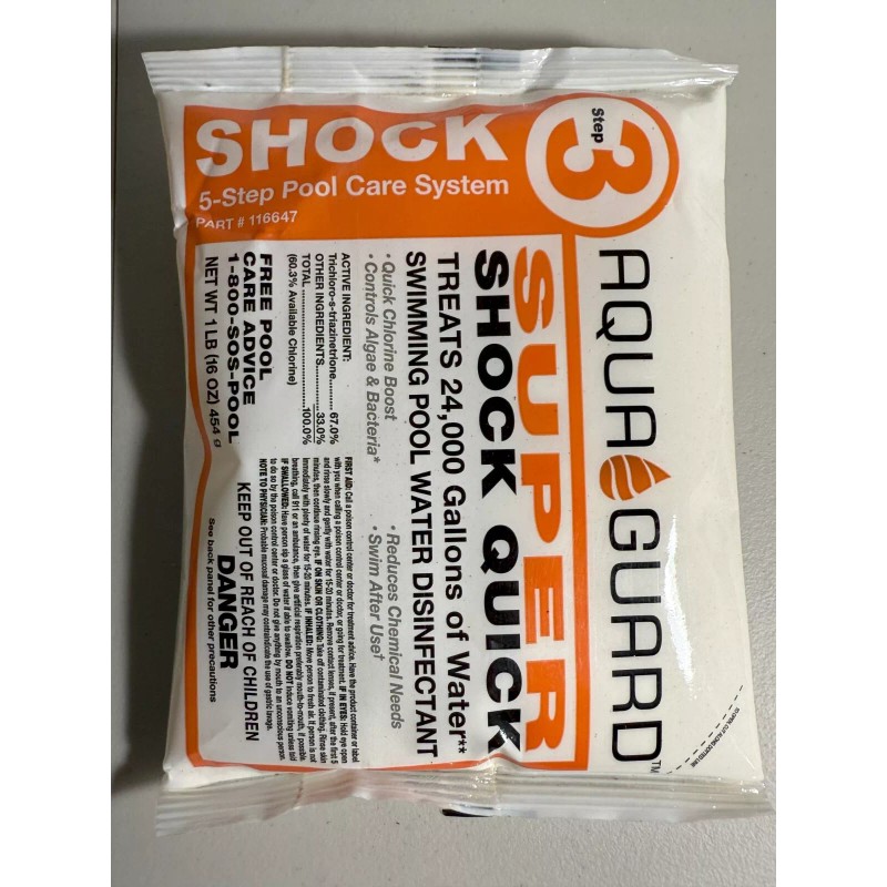 Aquaguard 1 Lb. Trichloro Super Shock Quick EPA Reg No.