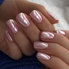Press On Short Square False Nails - Plating Fake Acrylic