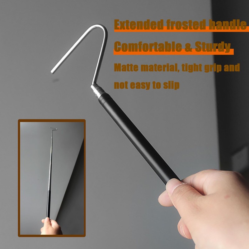 Shengsenfu Adjustable Stainless Steel Snake Hook, Extensible Snake Hook, Retractable