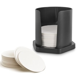 CAFEMASY Coffee Filter Holder with 200 Count Paper Filters Compatible with Aeropress XL Espresso Maker Replacement Round Disposable Coffee Filters and Holder Coffee Accessories Pack