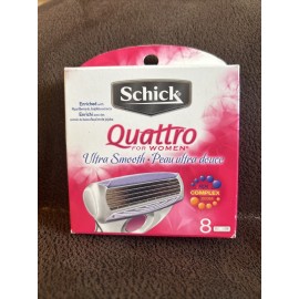 Schick Quattro Razor Refills 8 Blades Açaí  Berry & Jojoba Women’s