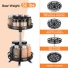 sourcing map Lazy Susan Organizer, 2 Tier Rotating Spice Rack