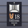 Custom Signs Solar Illuminated Modern Anthracite House Number Sign 24cm