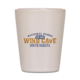 CafePress Wind Cave Park South Dakota Unique and Funny Shot Glass