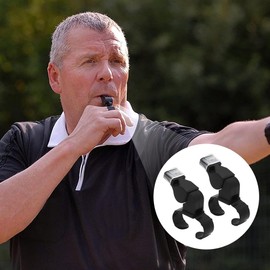 2Pcs Whistles,Finger Grip Whistle,Durable ABS Trainer Portable Whistle Grip Fingers,Reusable Referee Handheld Whistle,Sport Whistle,Loud and Crisp Sound Whistle,Ideal for Coaches,Referees,Officials