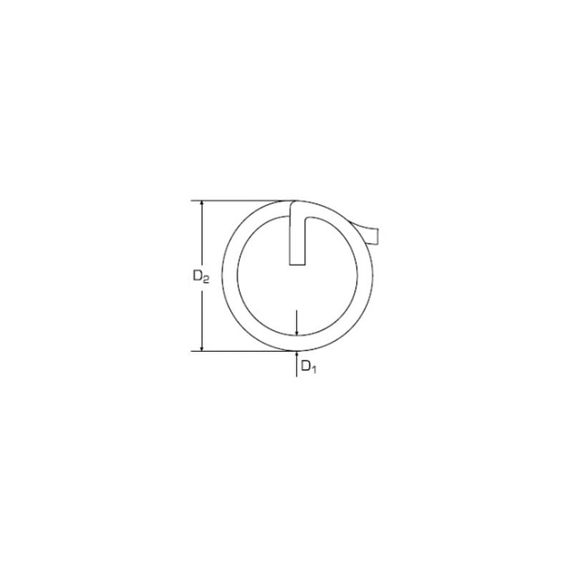 Split Cotter Ring - O/D 15mm x 1.2mm C/S -