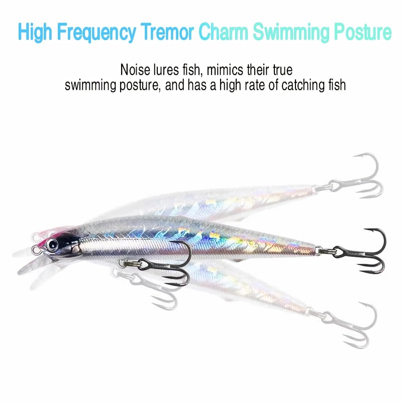 Juliyeh 5 Pcs Fishing Lures Set Hard Plastic Body Artificial
