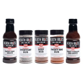 Heath Riles BBQ Backyard Griller Bundle (3 Rubs, 2 Sauces), Competition Winning Products from Pitmaster Heath Riles