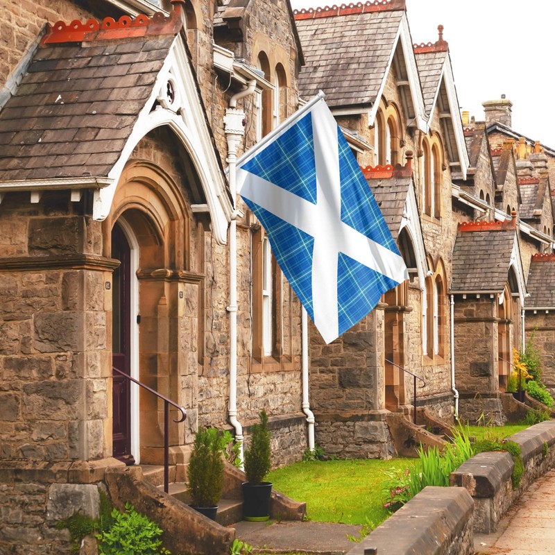 KASKANA Scottish Flag Tartan - St Andrews Saltire Flag -