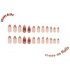 IMRAIN Almond Press on Nails Medium Fall Fake Nails Bronze