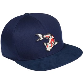 Cadency ® Baseball Cap Snapback Koi Navy Unisex Adjustable Size, Navy, One Size