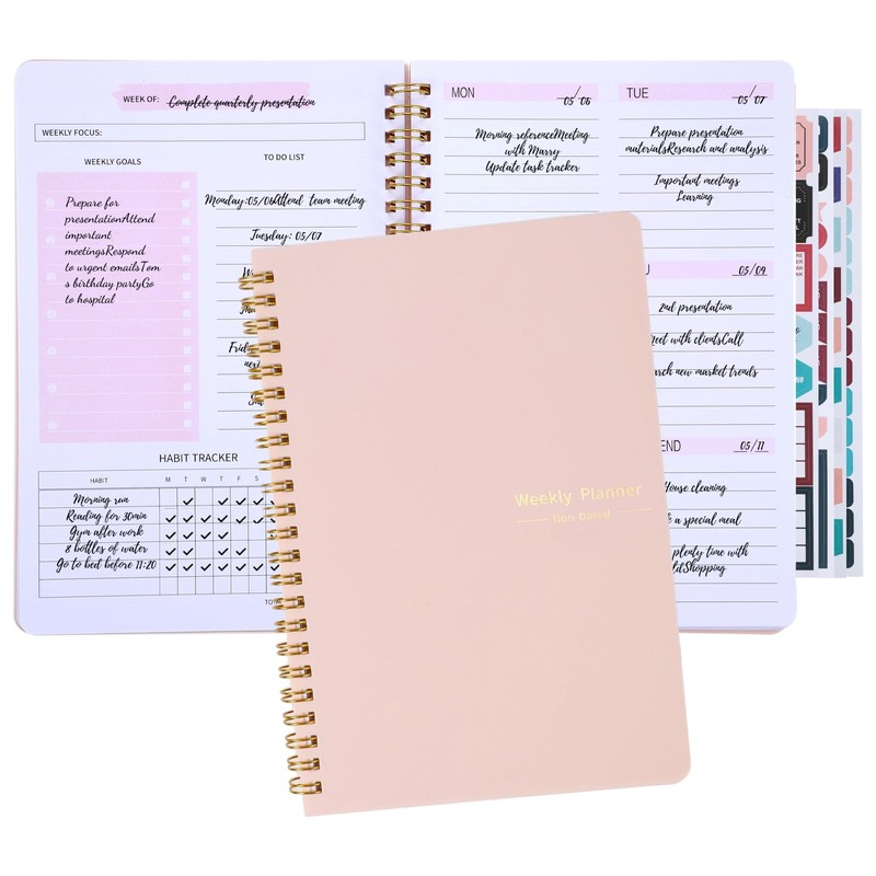 To Do List Notebook, A5 Weekly Planner Undated, Planning Pad